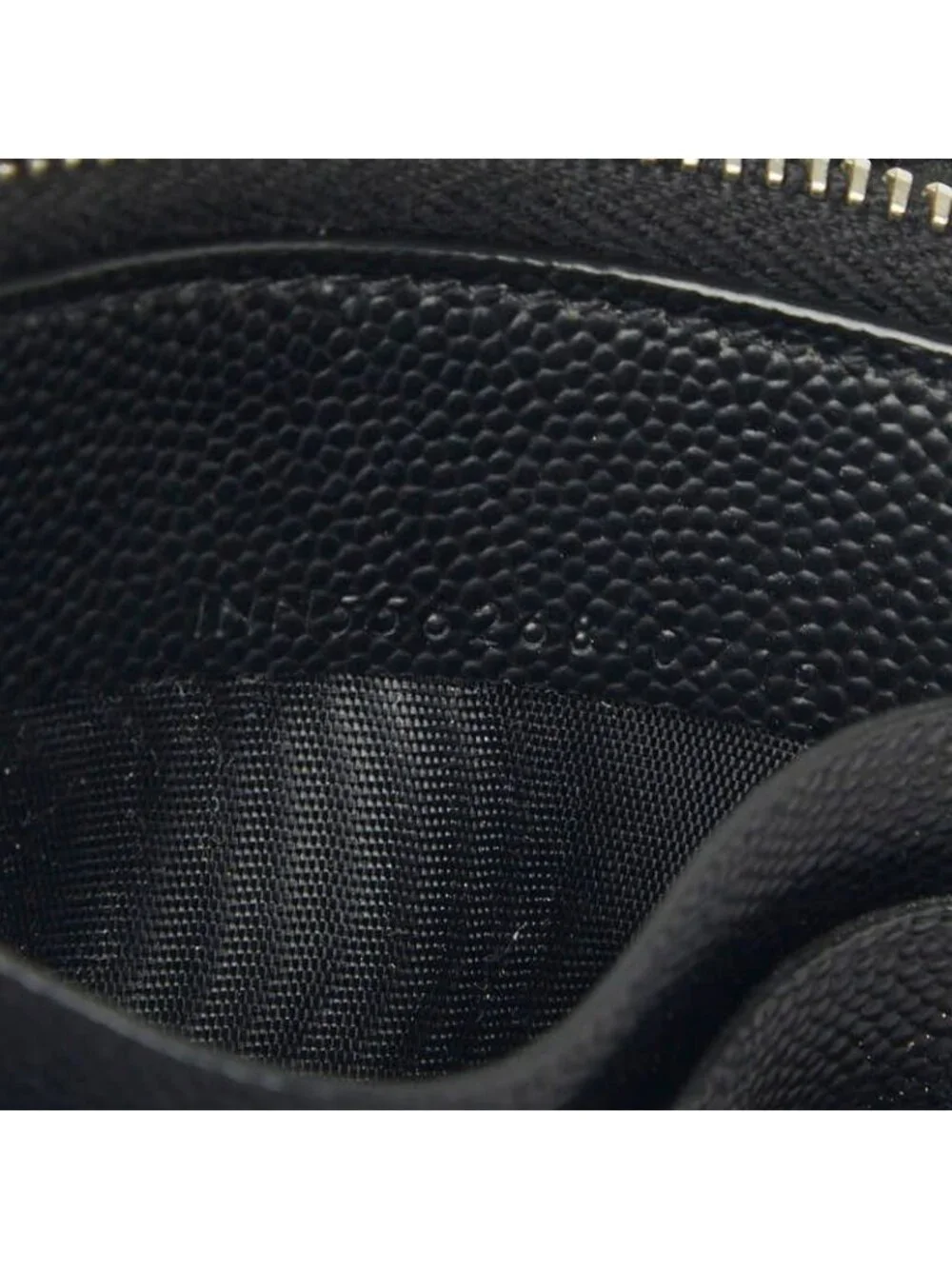 Saint Laurent East West Zip Wallet Bifold Compact Black Leather